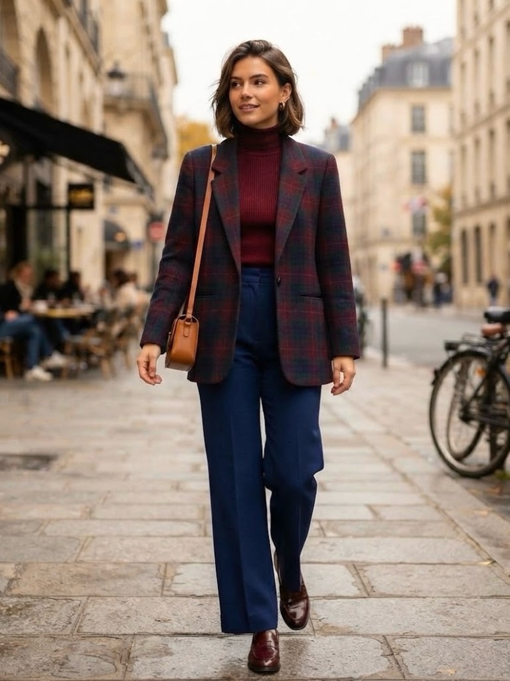 Plaid vintage blazer